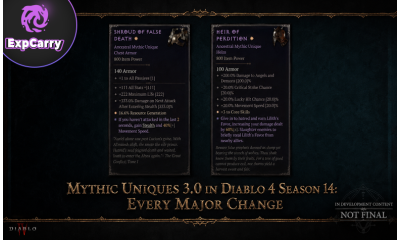 Mythic Uniques 3.0 in Diablo 4 Season 14: Every Major Change