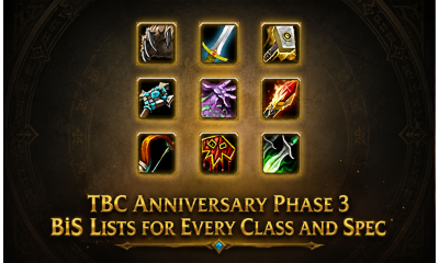 TBC Anniversary Phase 3 BiS Lists for Every Class and Spec