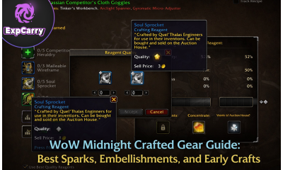 WoW Midnight Crafted Gear Guide: Best Sparks, Embellishments, and Early Crafts