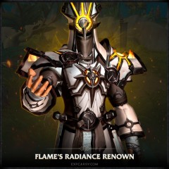 Die Strahlen der Flamme Ruhm