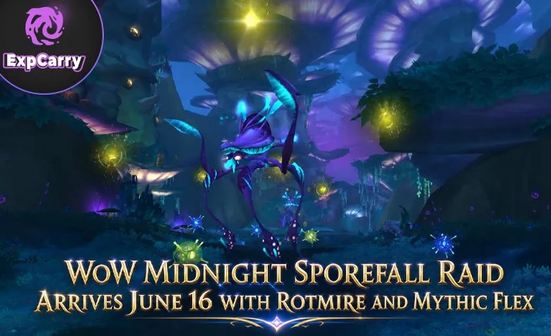 WoW Midnight Sporefall-Raid erscheint am 17. Juni mit Rotmire und Mythisch-Flex