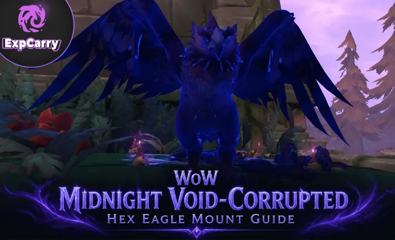WoW Midnight Void-Corrupted Hex Eagle Mount Guid