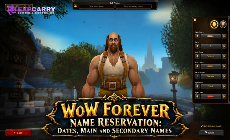 Reserva de nombres en WoW Forever: fechas, nombre principal y secundario