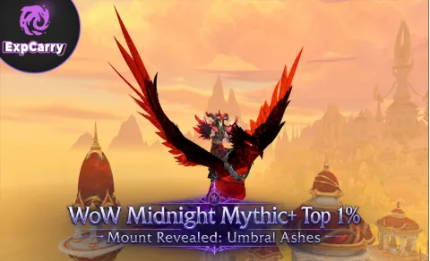 Revelada la montura del 1 % superior de Míticas+ de WoW Midnight: Umbral Ashes