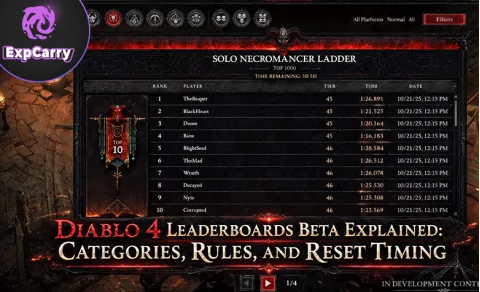 Classements de Diablo 4 en bêta : catégories, règles et calendrier des réinitialisations