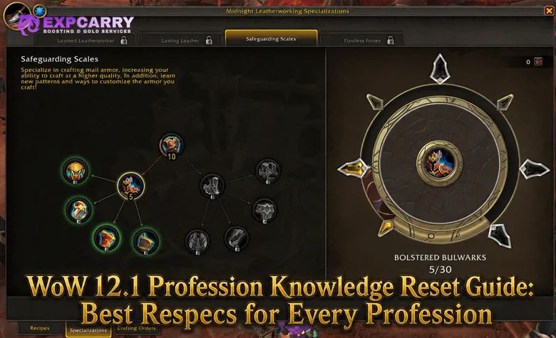 Guide de réinitialisation des connaissances de métier de WoW 12.1 : meilleure spécialisation pour chaque métier