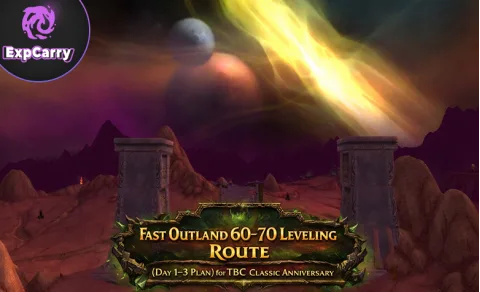 Ruta rápida para subir del nivel 60 al 70 en Terrallende (plan de los días 1 a 3) en WoW TBC Classic Anniversary