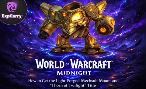 World of Warcraft: Midnight - Cómo conseguir la montura Mecasaurio forjado por la Luz y el título «Espina del Crepúsculo»