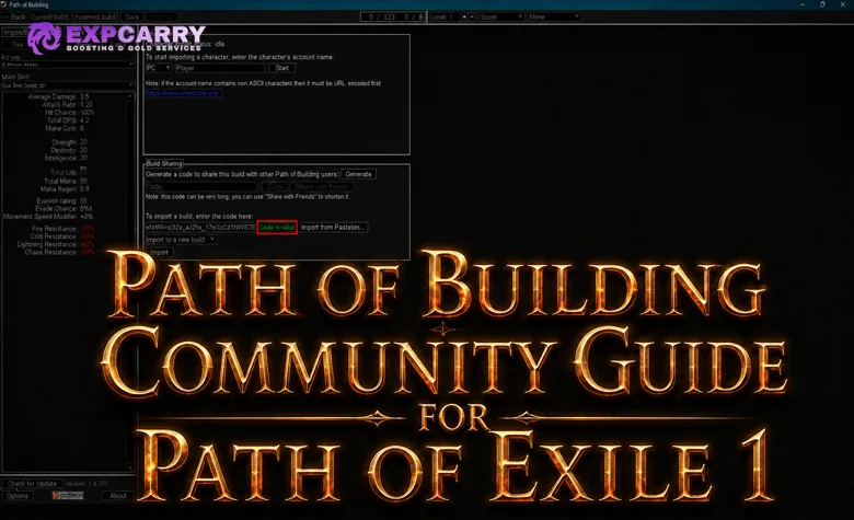 Guía comunitaria de Path of Building para Path of Exile 1
