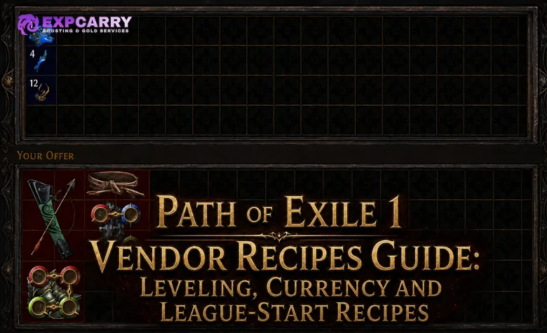 Guía de recetas de vendedor de Path of Exile 1: progresión, moneda y comienzo de liga