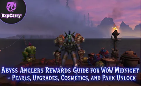 Guía de recompensas de Abyss Anglers en WoW Midnight: perlas, mejoras, cosméticos y desbloqueo de Pahk