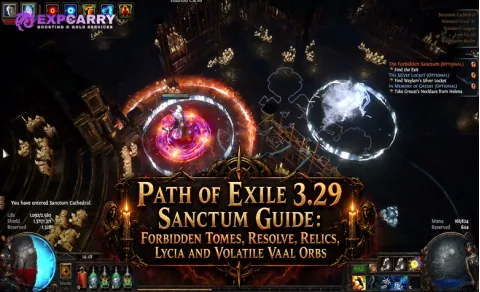 Guía del Sanctum de Path of Exile 3.29: tomos prohibidos, Resolución, reliquias, Lycia y orbes vaal volátiles