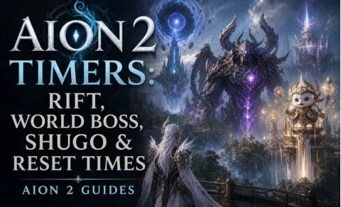 Timers AION 2 : Rifts, World Bosses, Shugo & Reset