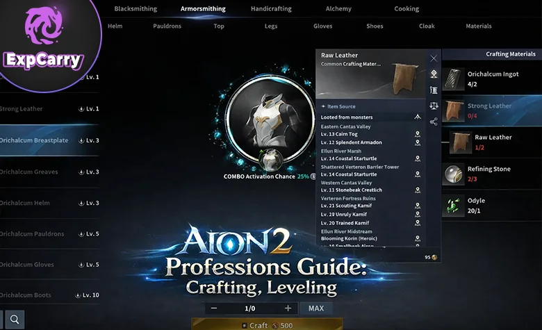 Guía de profesiones de Aion 2: fabricación y progresión