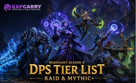 Tier list DPS de Midnight saison 2 pour les raids et le Mythique+