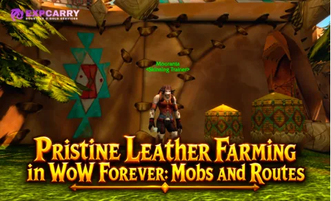 Farm du Cuir immaculé dans WoW Forever : mobs et routes