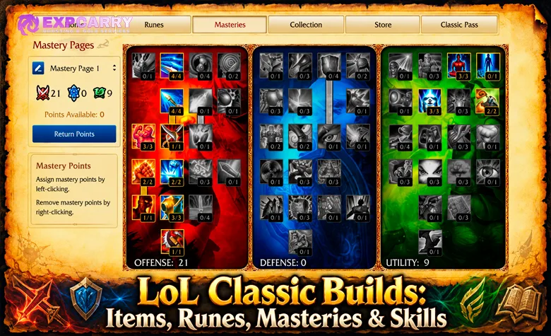 LoL Classic Builds: Items, Runes, Masteries & Skills LoL Classic Builds: Items, Runes, Masteries & Skills