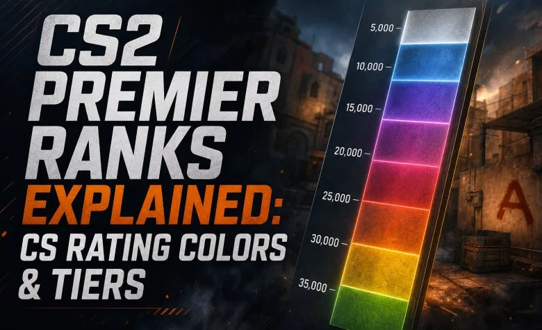 CS2 Premier Ranks Explained: CS Rating Colors & Tiers