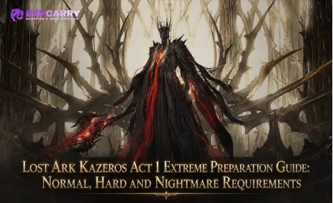 Guía de preparación para Kazeros Acto 1 Extreme en Lost Ark: requisitos de Normal, Hard y Nightmare