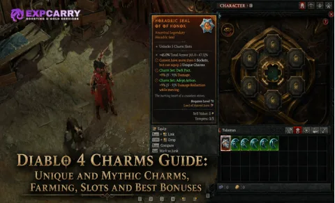 Guide des charmes de Diablo 4 : charmes uniques et mythiques, farm, emplacements et meilleurs bonus