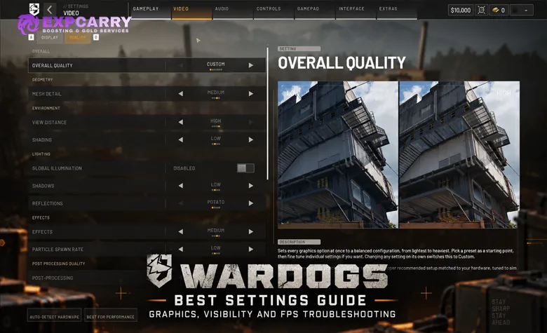 WARDOGS: mejores ajustes — gráficos, visibilidad y solución de problemas de FPS