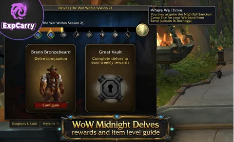 Guide des récompenses des Gouffres de WoW Midnight et du niveau d’objet
