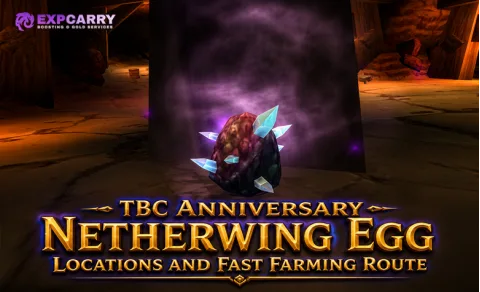 Emplacements des œufs de l’Aile-du-Néant et itinéraire de farm rapide dans TBC Anniversary