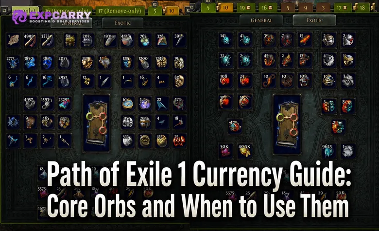 Guía de monedas de Path of Exile 1: orbes principales y cuándo usarlos
