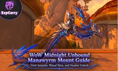 Guía de la montura Manáfago desatado en WoW Midnight: asaltos del Vacío, sitios rituales y desbloqueo del vendedor