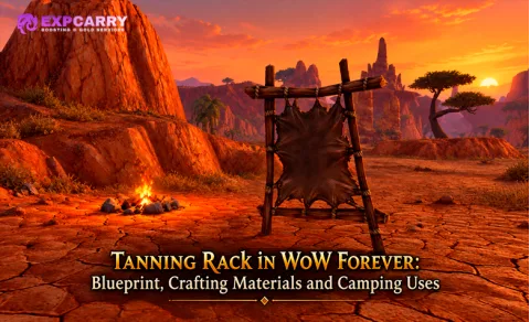 Tanning Rack dans WoW Forever : plan, matériaux de fabrication et utilisation au campement
