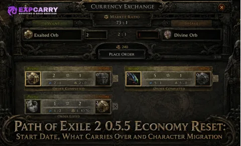 Réinitialisation de l’économie de Path of Exile 2 0.5.5 : date de début, éléments conservés et migration des personnages