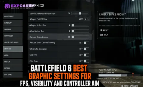 Mejores ajustes gráficos de Battlefield 6 para FPS, visibilidad y puntería con mando