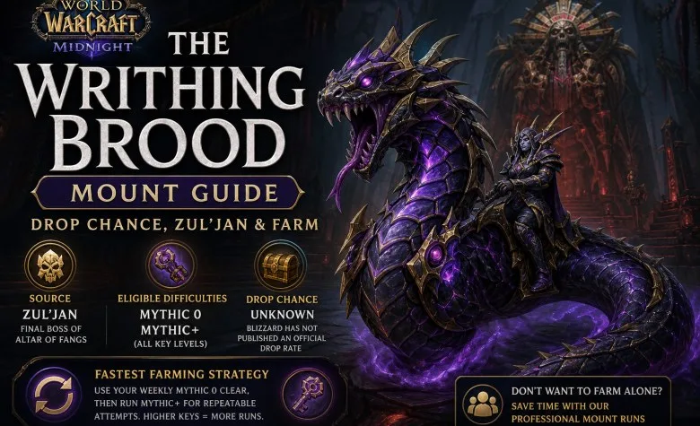 Guide de la monture The Writhing Brood : taux d’obtention, Zul'jan et farm Guide de la monture The Writhing Brood : taux d’obtention, Zul'jan et farm