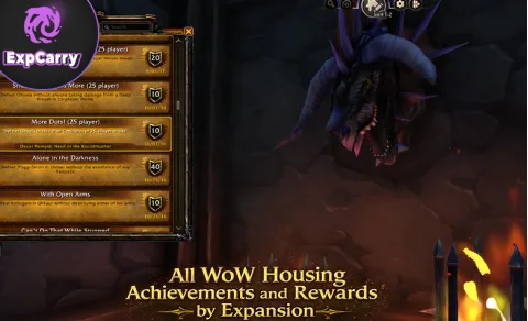 Tous les hauts faits et récompenses de logement WoW par extension