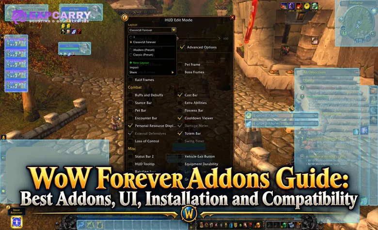 Guía de addons de WoW Forever: mejores addons, interfaz, instalación y compatibilidad
