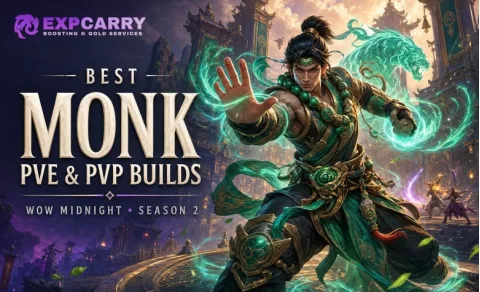 Meilleurs builds Moine PvE et PvP pour WoW Midnight Saison 2