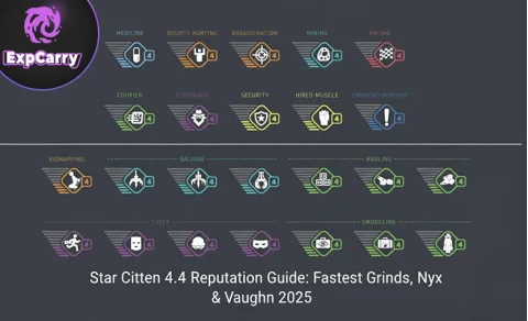 Guide de réputation Star Citizen : rangs, récompenses et farm rapide