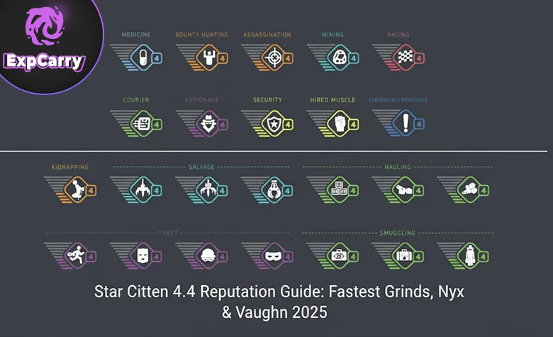 Guide de réputation Star Citizen : rangs, récompenses et farm rapide