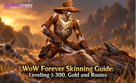 Guía de desuello de WoW Forever: niveles 1-300, oro y rutas