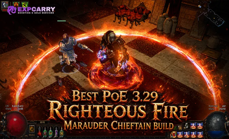 Meilleur build Chieftain Maraudeur Righteous Fire de PoE 3.29