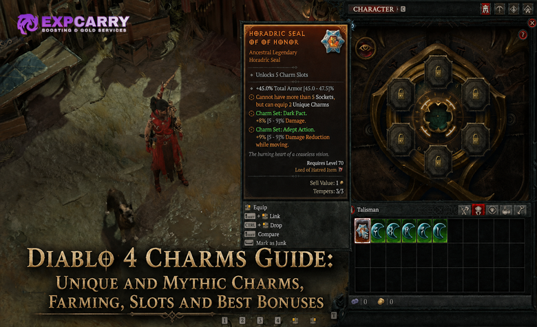 Diablo 4 Charms Guide: Unique and Mythic Charms, Farming, Slots and Best Bonuses