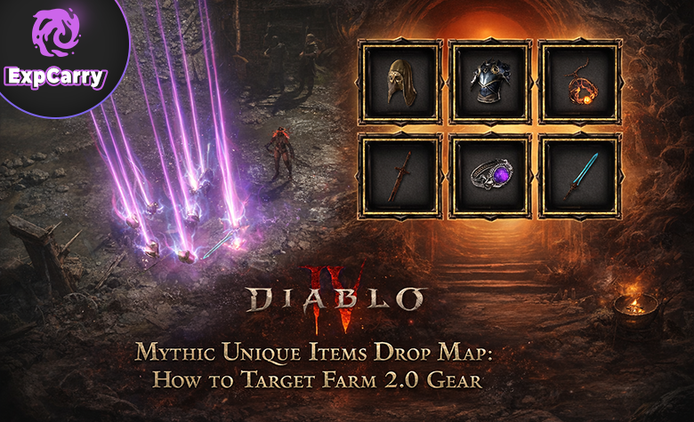 Diablo 4: Karte der Beute mythischer einzigartiger Gegenstände – So farmt ihr gezielt Ausrüstung der Version 2.0