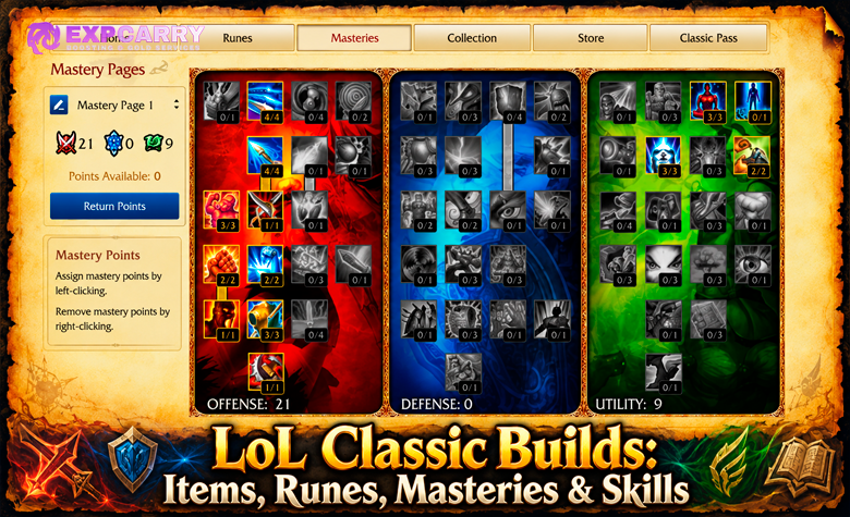 LoL Classic Builds: Items, Runes, Masteries & Skills LoL Classic Builds: Items, Runes, Masteries & Skills