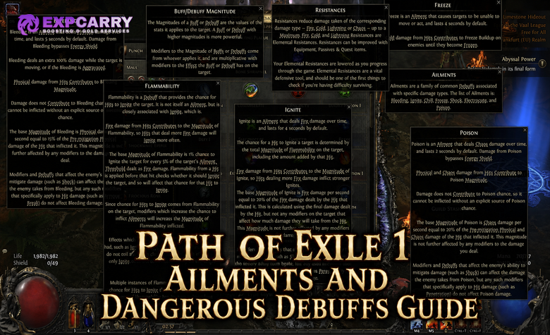 Path of Exile 1 Ailments and Dangerous Debuffs Guide Path of Exile 1 Ailments and Dangerous Debuffs Guide