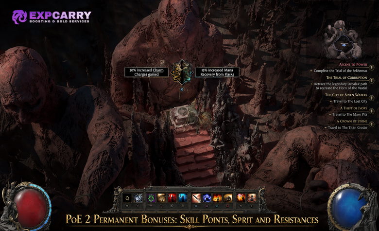 PoE 2 Permanent Bonuses: Skill Points, Spirit and Resistances