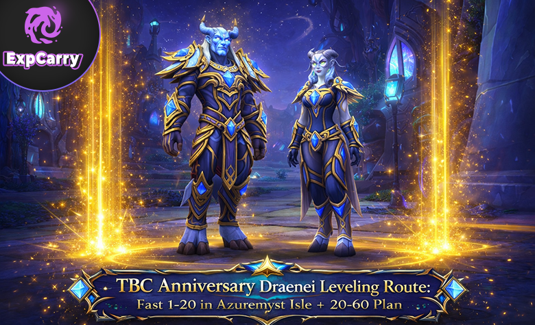 TBC Anniversary Draenei Leveling Route: Fast 1-20 in Azuremyst Isle + 20-60 Plan