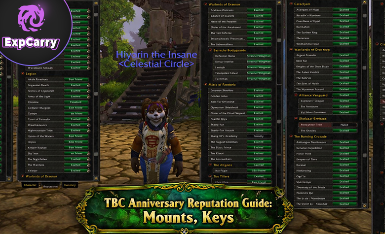 TBC-Anniversary-Rufguide: Mounts, Schluessel