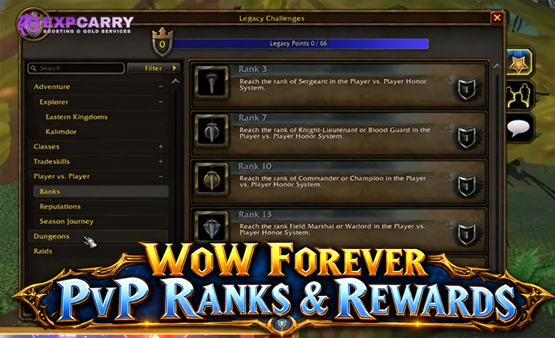 WoW Forever PvP Ranks & Rewards