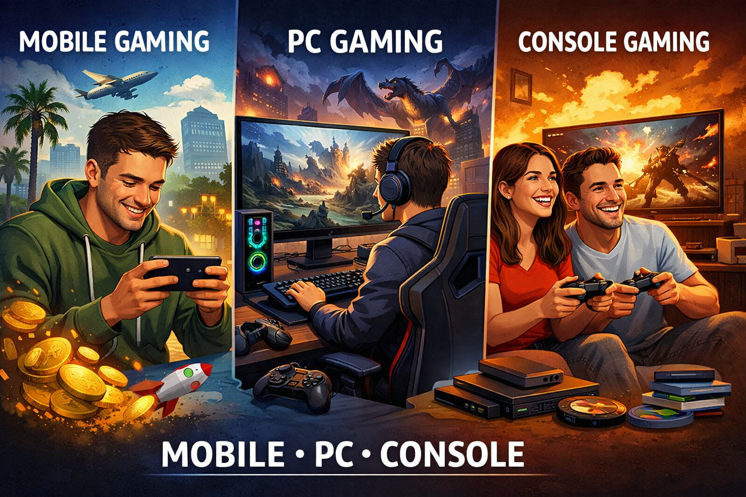 Mobile Games VS PC und Konsole: was Gamer wählen und warum