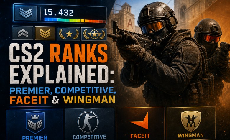 CS2 Ranks Explained: Premier, Competitive, FACEIT & Wingman